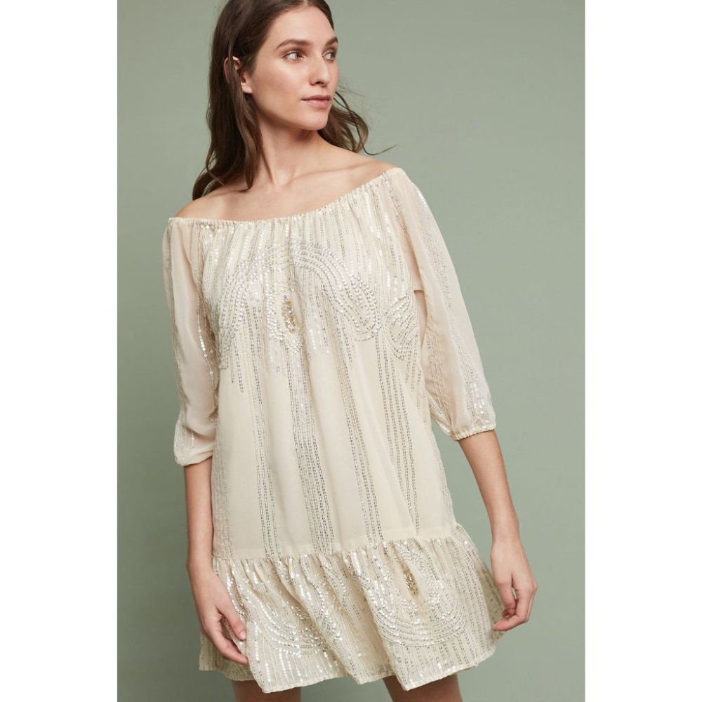NWT Anthropologie Carolina K Charo Sequin Swing Dress